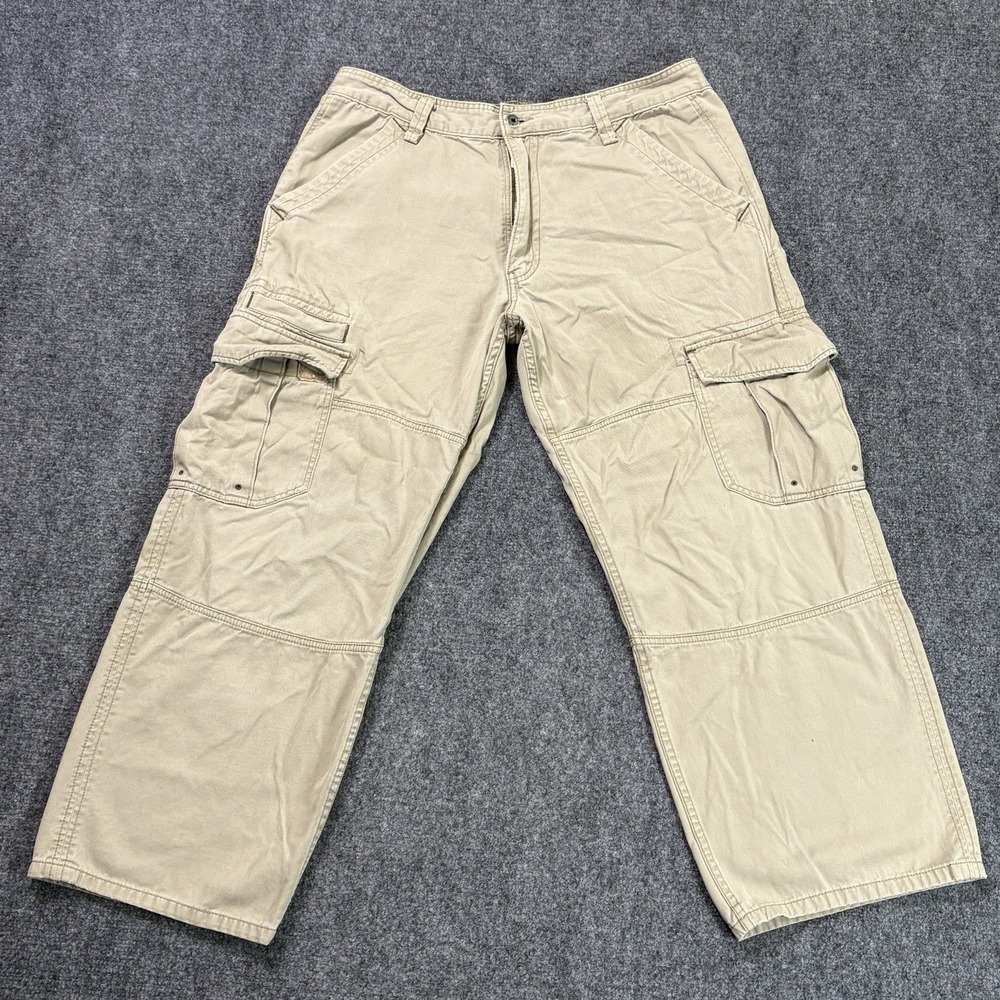 Vintage Levi's Silvertab Trooper Pants Mens 36x29 Tan Baggy Cargo Skater Y2K
